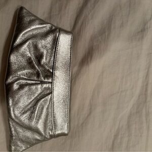 Silver Metallic Clutch